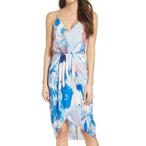 Chelsea28 Wrap Dress in Blue Watercolor Size 6